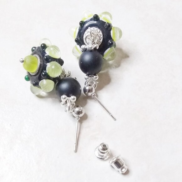 Knobby Nubby Handmade European Charm Beads! Sexy One-of-a-kind Dangle Earrings! - Picture 6 of 7